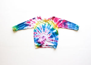 Kids tie dye raglan shirt in multi