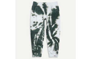 Kids tie dye joggers in green.  Unique tie dye loungewear sets by worthy threads