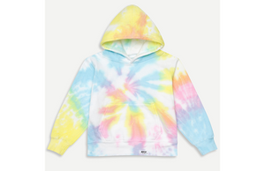 Kids tie dye hoodie in pastel multi.  Unique tie dye loungewear sets by worthy threads